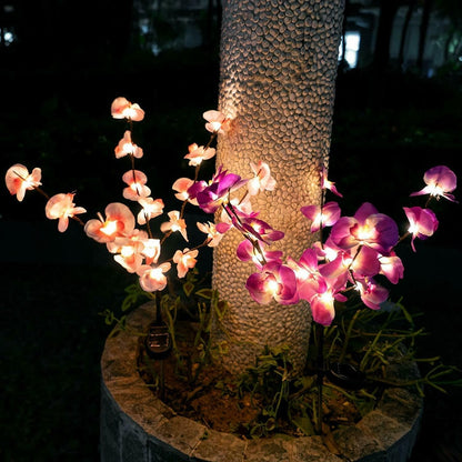 2 Pack Solar Orchid Flower Lights -40 Flowers