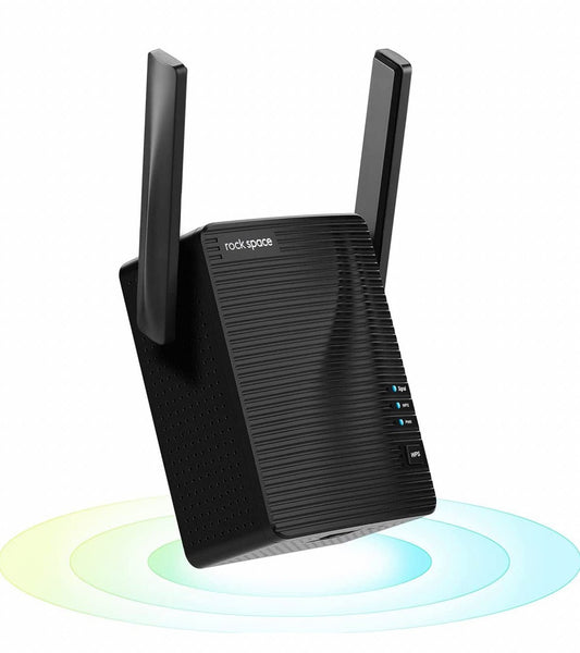 rockspace WiFi Extender - Dual-band Wifi Range Extender with erthernet port, Access Point Mode, WPS Button Setup, 360° Full Coverage, Connected up to 20+ Devices - Outdoor Solar Outlet