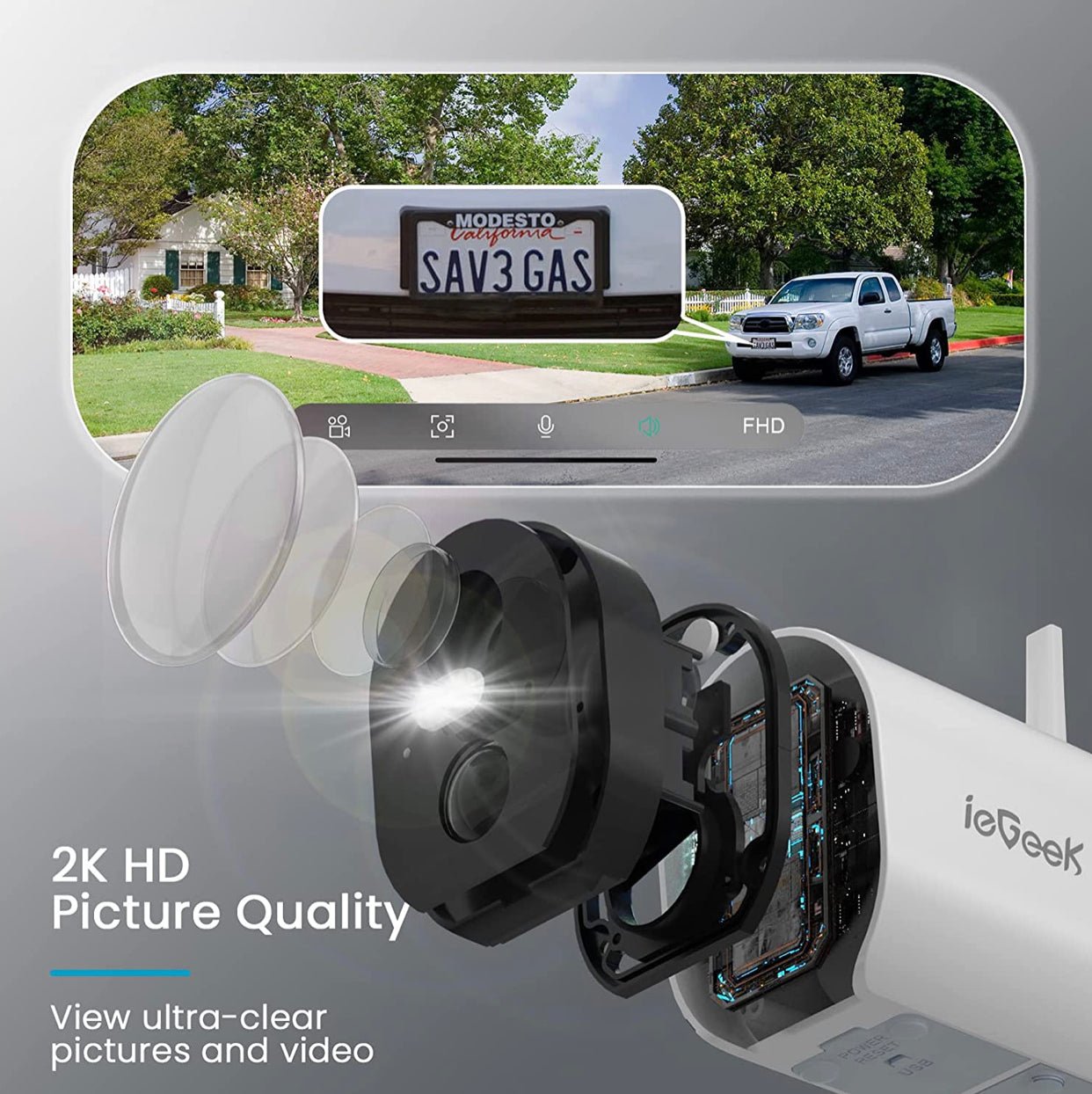 Security Cameras Wireless Outdoor, 2K Solar Powered Outdoor Security Cameras with Spotlight & Siren - Outdoor Solar Outlet