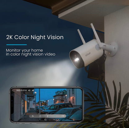 Security Cameras Wireless Outdoor, 2K Solar Powered Outdoor Security Cameras with Spotlight & Siren - Outdoor Solar Outlet