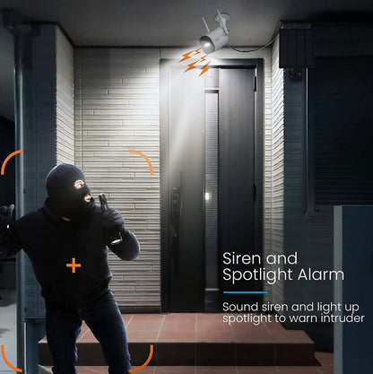 Security Cameras Wireless Outdoor, 2K Solar Powered Outdoor Security Cameras with Spotlight & Siren - Outdoor Solar Outlet