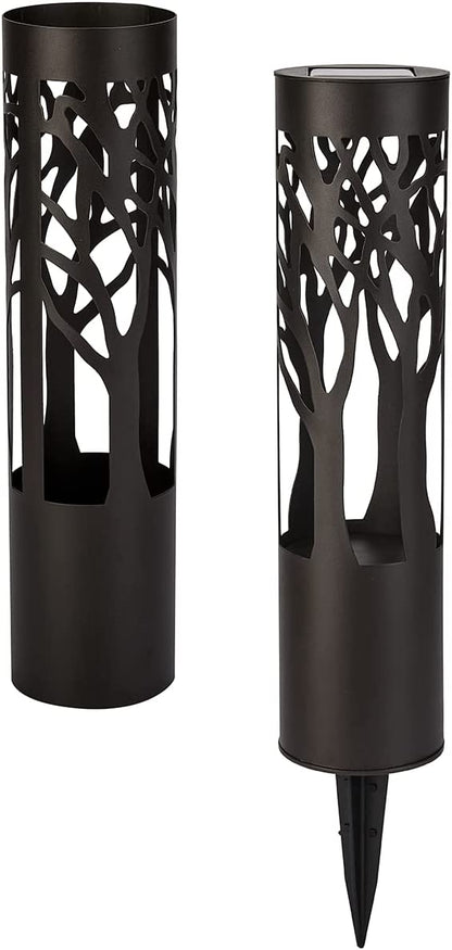 SmartYard 10-Lumen Solar Bollard Light with Tree Design LED 2-Pack - Outdoor Solar Outlet