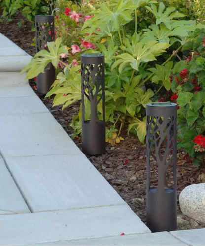 SmartYard 10-Lumen Solar Bollard Light with Tree Design LED 2-Pack - Outdoor Solar Outlet