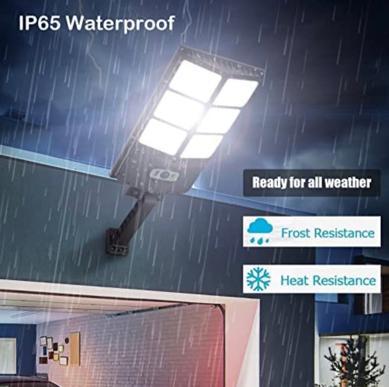 SmartYard 150W Solar Lights, 3 Modes Led Solar Wall Light Motion Sensor with Remote Control, 8000LM - Outdoor Solar Outlet