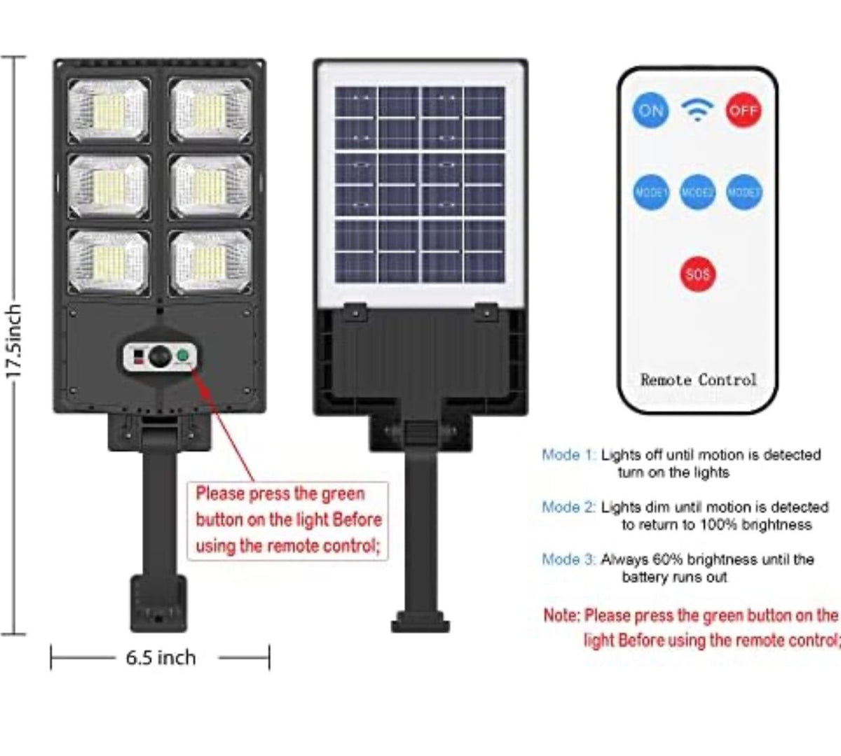 SmartYard 150W Solar Lights, 3 Modes Led Solar Wall Light Motion Sensor with Remote Control, 8000LM - Outdoor Solar Outlet
