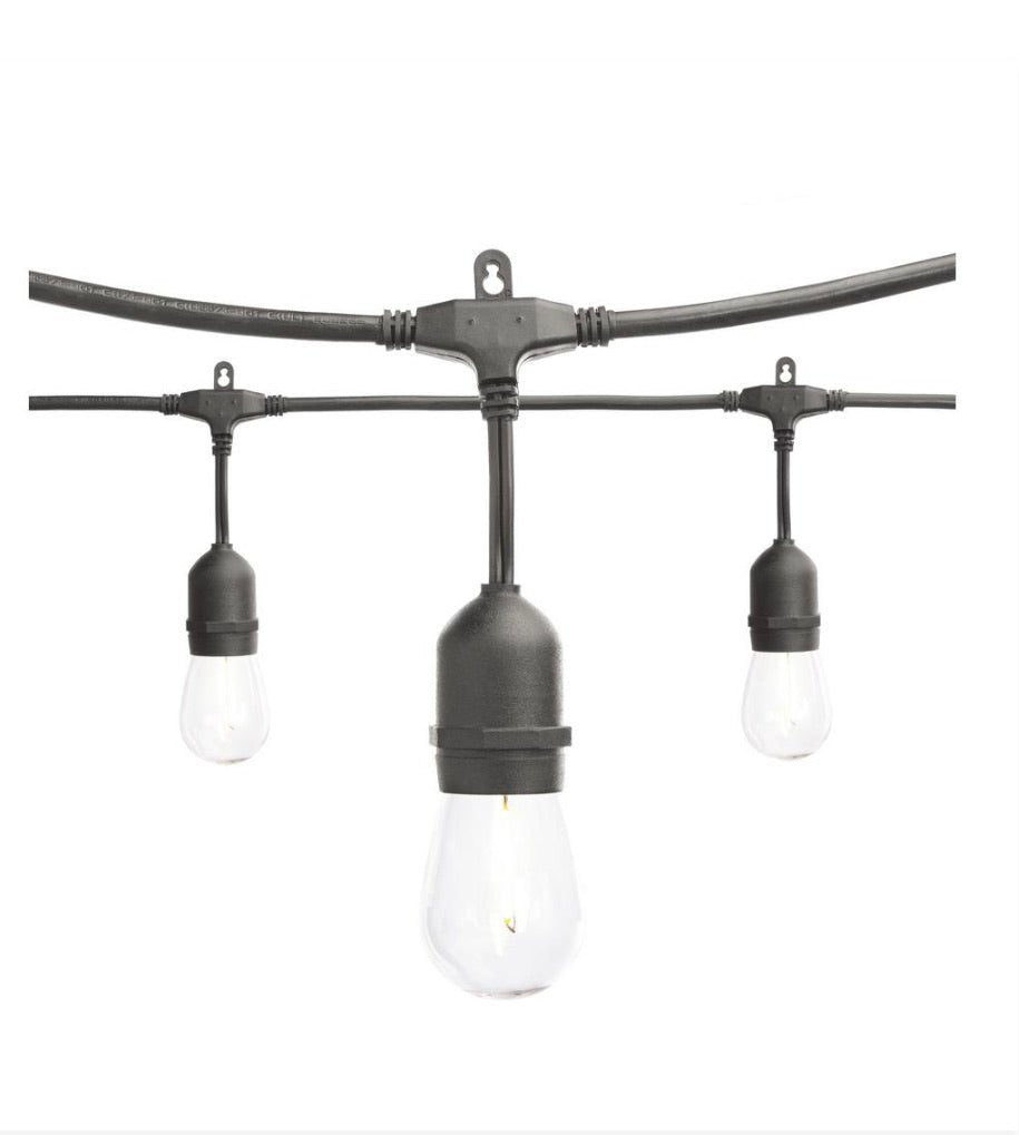 SmartYard 24 Ft. Waterproof LED String Light, 12 bulbs Plug-In - Outdoor Solar Outlet