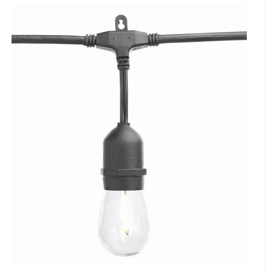 SmartYard 24 Ft. Waterproof LED String Light, 12 bulbs Plug-In - Outdoor Solar Outlet