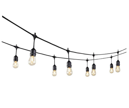 SmartYard 24 Ft. Waterproof LED String Light, 12 bulbs Plug-In - Outdoor Solar Outlet