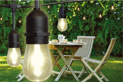 SmartYard 24 Ft. Waterproof LED String Light, 12 bulbs Plug-In - Outdoor Solar Outlet