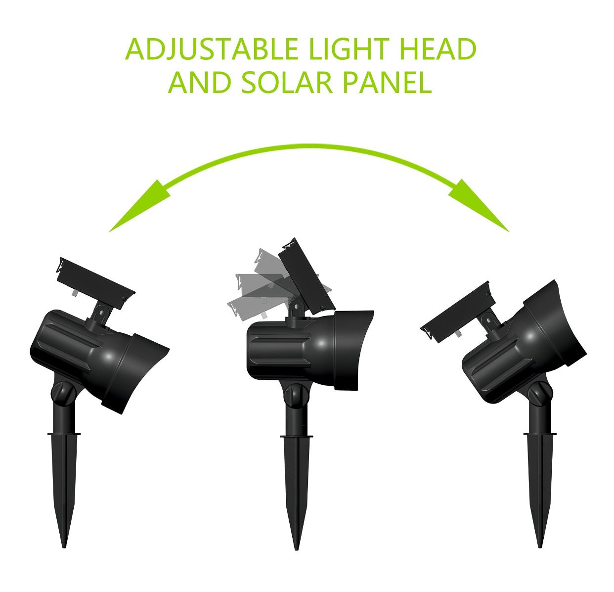 SmartYard 50 Lumen Solar Outdoor Landscape Spot Light, Black (5-Pack) - Outdoor Solar Outlet
