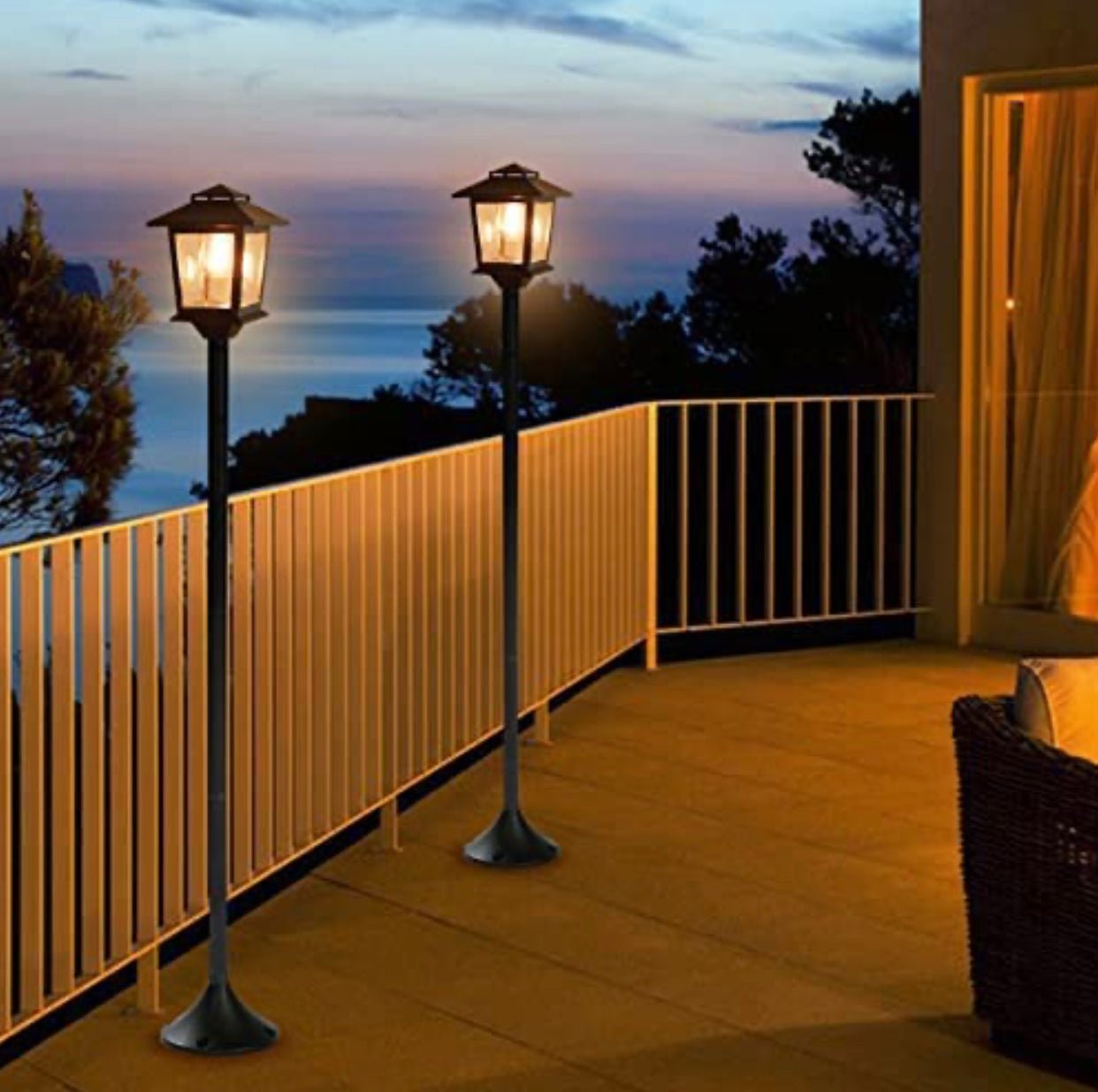 SmartYard 63" Solar Lamp Post Lights Outdoor 2 Pack ,Aluminum Floor Lamp,Waterproof Solar Powered Street Lights for Garden Warm White - Outdoor Solar Outlet