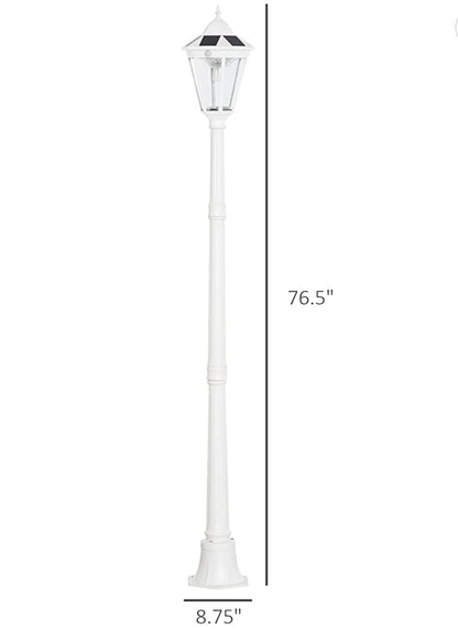 SmartYard 77" Solar Lamp Post Light, Waterproof Aluminum And Glass Outdoor Vintage Post Lamp - Outdoor Solar Outlet
