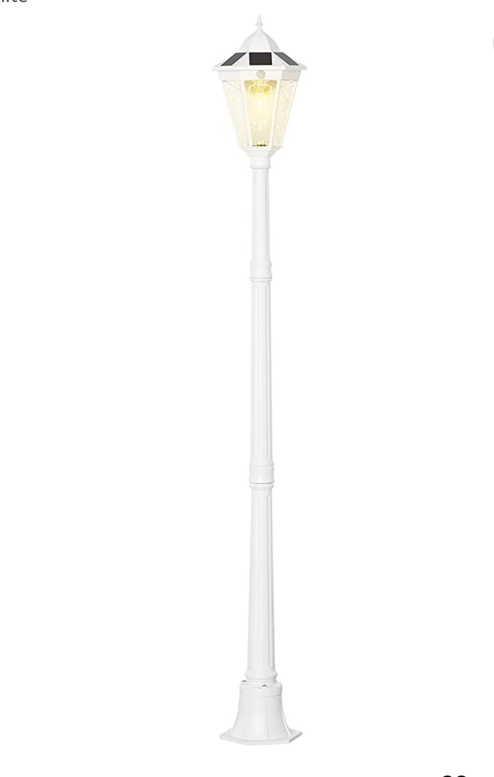 SmartYard 77" Solar Lamp Post Light, Waterproof Aluminum And Glass Outdoor Vintage Post Lamp - Outdoor Solar Outlet