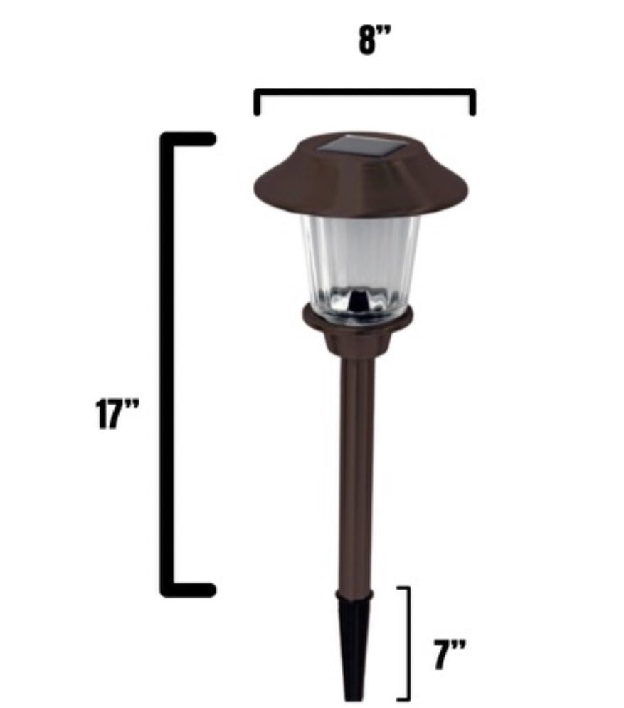 SmartYard Bronze 8-Piece Large Solar Pathway Lights - Changing Color Model SGL-13119 - Outdoor Solar Outlet