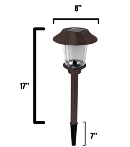 SmartYard Bronze 8-Piece Large Solar Pathway Lights - Changing Color Model SGL-13119 - Outdoor Solar Outlet