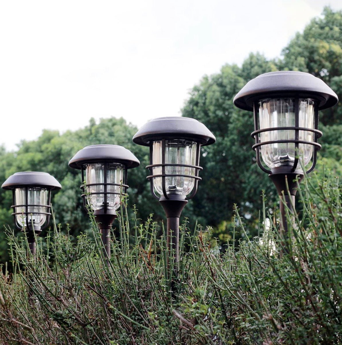SmartYard Grill Solar LED Pathway Lights - Oil-rubbed Bronze 8 Pack-10 Lumen - Outdoor Solar Outlet