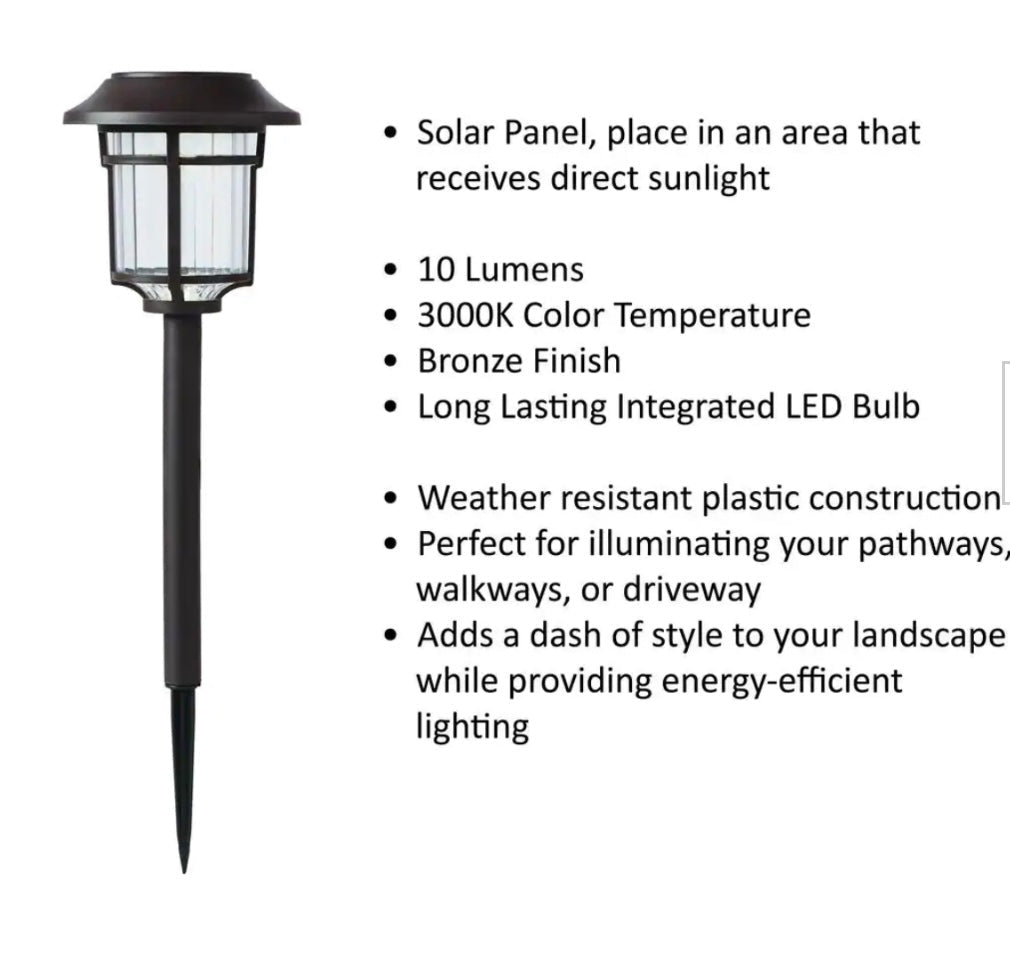 SmartYard High End Solar Bronze LED Path Light 10 Lumens (6-Pack) - Outdoor Solar Outlet