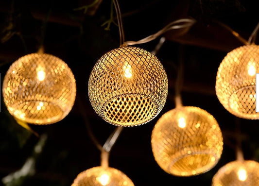 SmartYard Indoor 12 ft. Battery Operated Metal Integrated LED String Lights (10-Light) - Outdoor Solar Outlet
