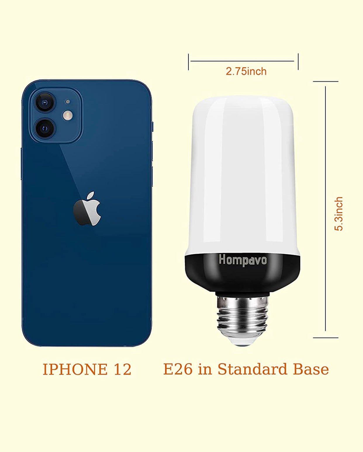 SmartYard LED Flame Light Bulb, 4 Modes Flickering Light Bulbs with Upside Down Effect (4-Pack) - Outdoor Solar Outlet