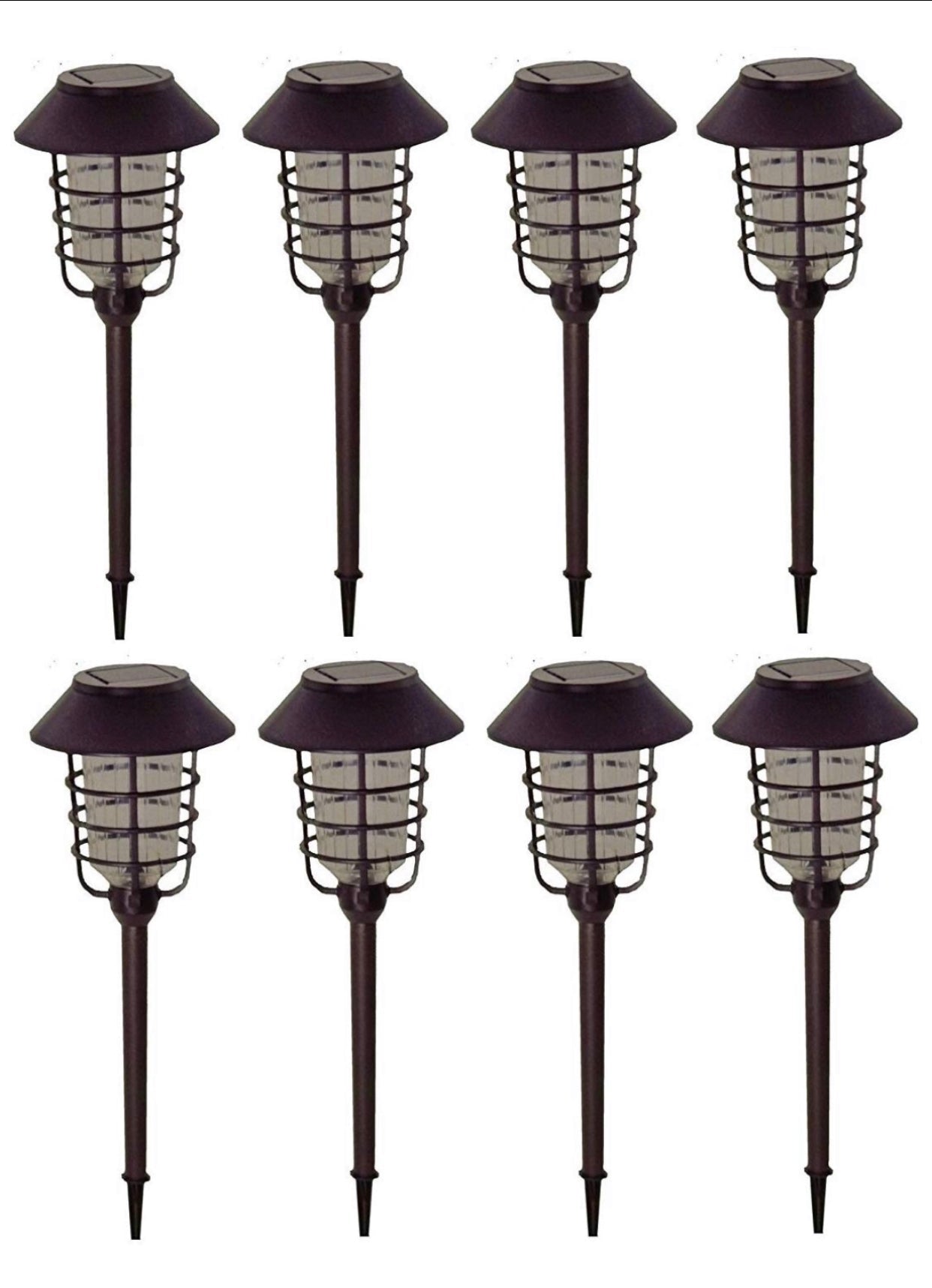 Smartyard Solar LED Large Pathway Lights Oil Rubbed Bronze 8-Pk - Outdoor Solar Outlet