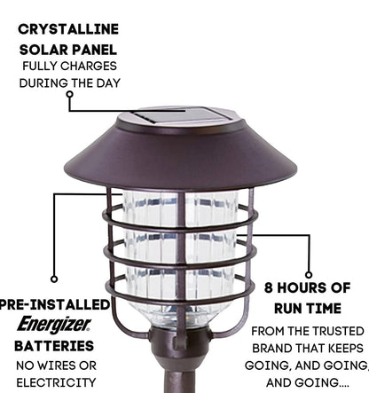 Smartyard Solar LED Large Pathway Lights Oil Rubbed Bronze 8-Pk - Outdoor Solar Outlet
