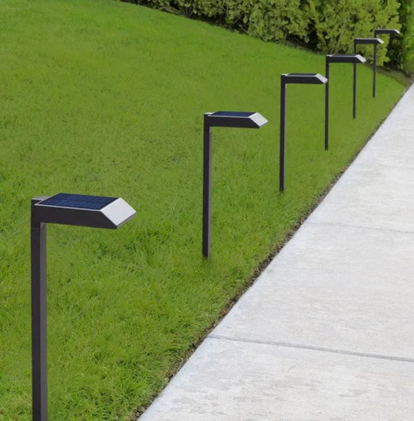 SmartYard modern solar down-light set that uses these replacement ground stakes; complete lights sold separately