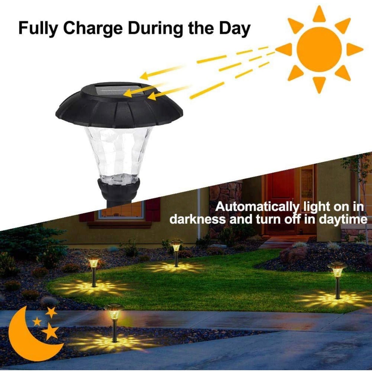 SmartYard Solar Pathway LED Lights -12 Pack (Warm White) - Outdoor Solar Outlet