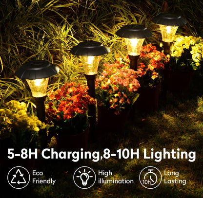 SmartYard Solar Pathway LED Lights -12 Pack (Warm White) - Outdoor Solar Outlet