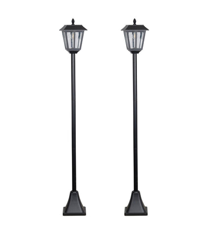 SmartYard Solar Post Lamp Set, Warm White Vintage Light (2-Pack) - Outdoor Solar Outlet