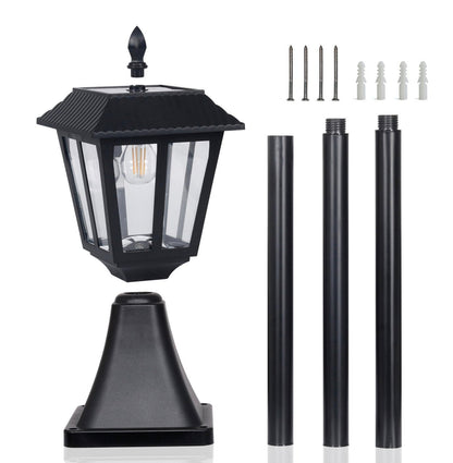 SmartYard Solar Post Lamp Set, Warm White Vintage Light (2-Pack) - Outdoor Solar Outlet