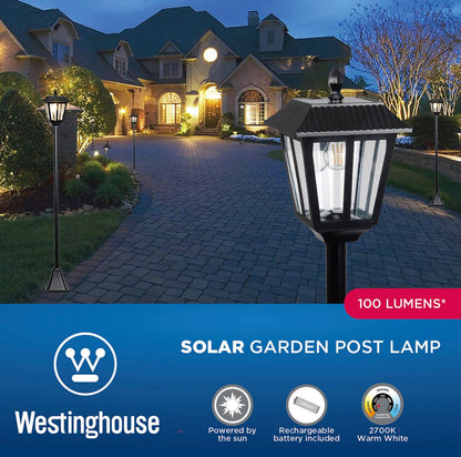 SmartYard Solar Post Lamp Set, Warm White Vintage Light (2-Pack) - Outdoor Solar Outlet