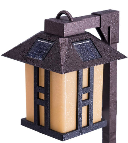 SmartYard Solar Powered Pathway Shepherd Hook Lights Asian Style (4 Pack) - Outdoor Solar Outlet