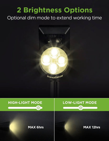 SmartYard Solar SpotLights Outdoor, Waterproof Solar Powered Landscape 2-in-1 Wall Light Auto On/Off , Pack of 4 - Outdoor Solar Outlet