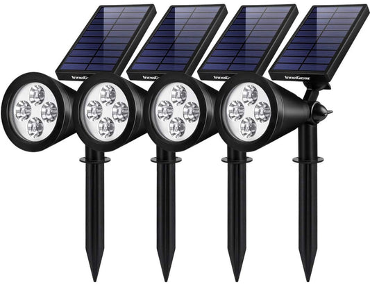 SmartYard Solar SpotLights Outdoor, Waterproof Solar Powered Landscape 2-in-1 Wall Light Auto On/Off , Pack of 4 - Outdoor Solar Outlet