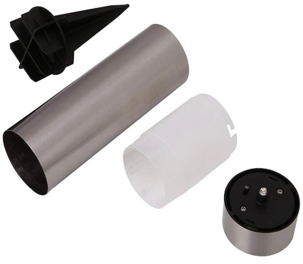 Solar Bollard Lights Outdoor - Stainless Steel Warm White LED 6 Pack - Outdoor Solar Outlet