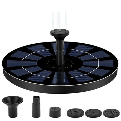 Solar Fountain Pump 2.5W Circle Floating Solar Water Fountains Pump Built-in Battery Backup with 6 Nozzles - Outdoor Solar Outlet