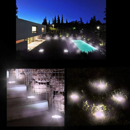 Solar Garden Disk Lights 16LED Solar Ground Lights Underground Lights,4 Pack-20 Lumen - Outdoor Solar Outlet