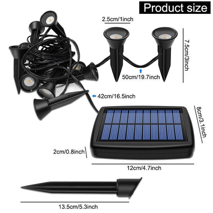 Solar In-Ground String Pathway Lights 10-in-1 - Outdoor Solar Outlet