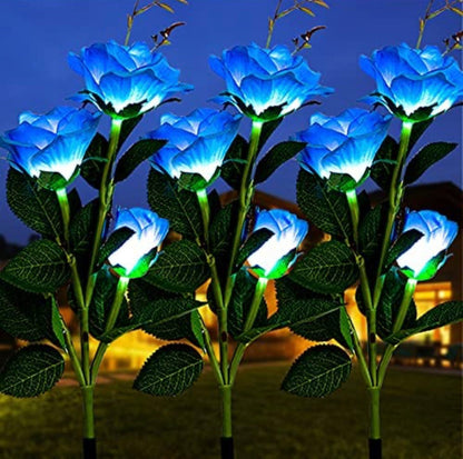 Solar LED Rose Flower Light (2 Pack) - Outdoor Solar Outlet