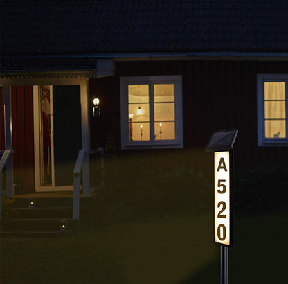 Solar Lighted House Address Numbers Sign,25 Lumen Five Digit - Outdoor Solar Outlet