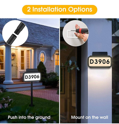 Solar Lighted House Address Numbers Sign,25 Lumen Five Digit - Outdoor Solar Outlet