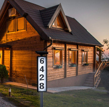 Solar Lighted House Address Numbers Sign,25 Lumen Five Digit - Outdoor Solar Outlet