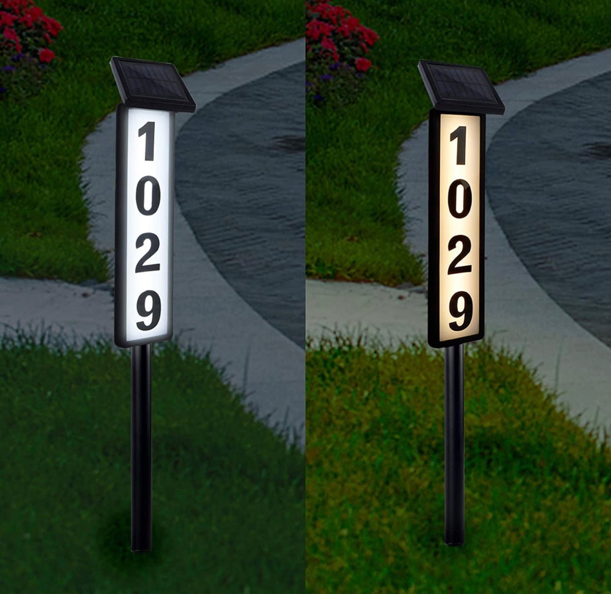 Solar Lighted House Address Numbers Sign,25 Lumen Five Digit - Outdoor Solar Outlet