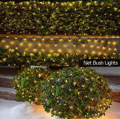 Solar Net Mesh Lights 360 LED with Remote, 11.8Ft x 4.9Ft Fence String Light - Outdoor Solar Outlet