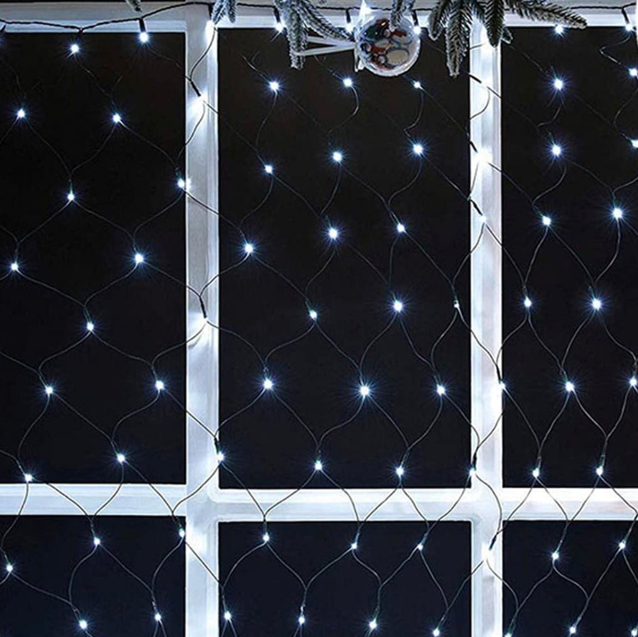 Solar Net Mesh Lights 360 LED with Remote, 11.8Ft x 4.9Ft Fence String Light - Outdoor Solar Outlet