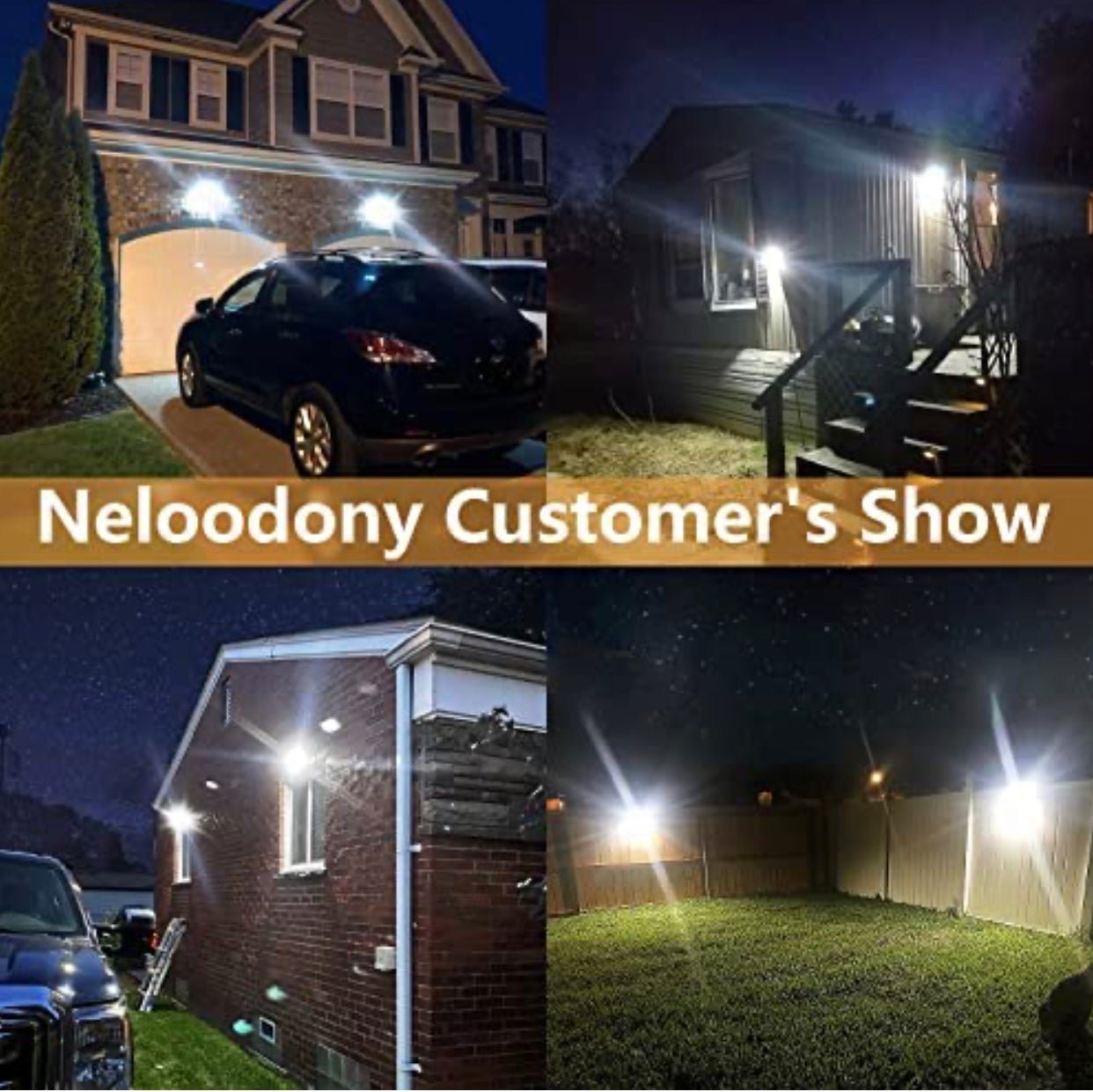Solar Outdoor Lights 100 LED Motion Sensor Solar Security Lights 4-Pack - Outdoor Solar Outlet