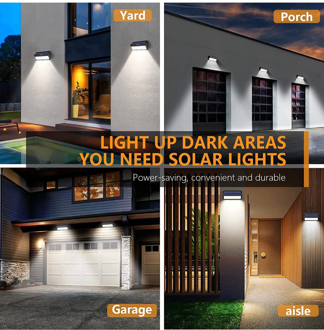Solar Outdoor Lights 100 LED Motion Sensor Solar Security Lights 4-Pack - Outdoor Solar Outlet