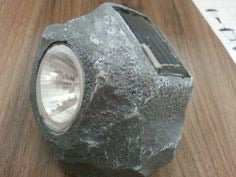 Threshold Gray Solar Powered 10 Lumen LED Rock Spotlight 4 Pk - Outdoor Solar Outlet