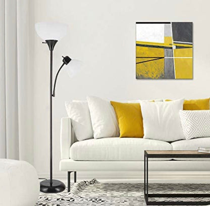 Torchiere Floor Lamp – High Brightness Torchiere Floor Lamp with 2 Reading Lights Lamps with Efficient LED - Outdoor Solar Outlet