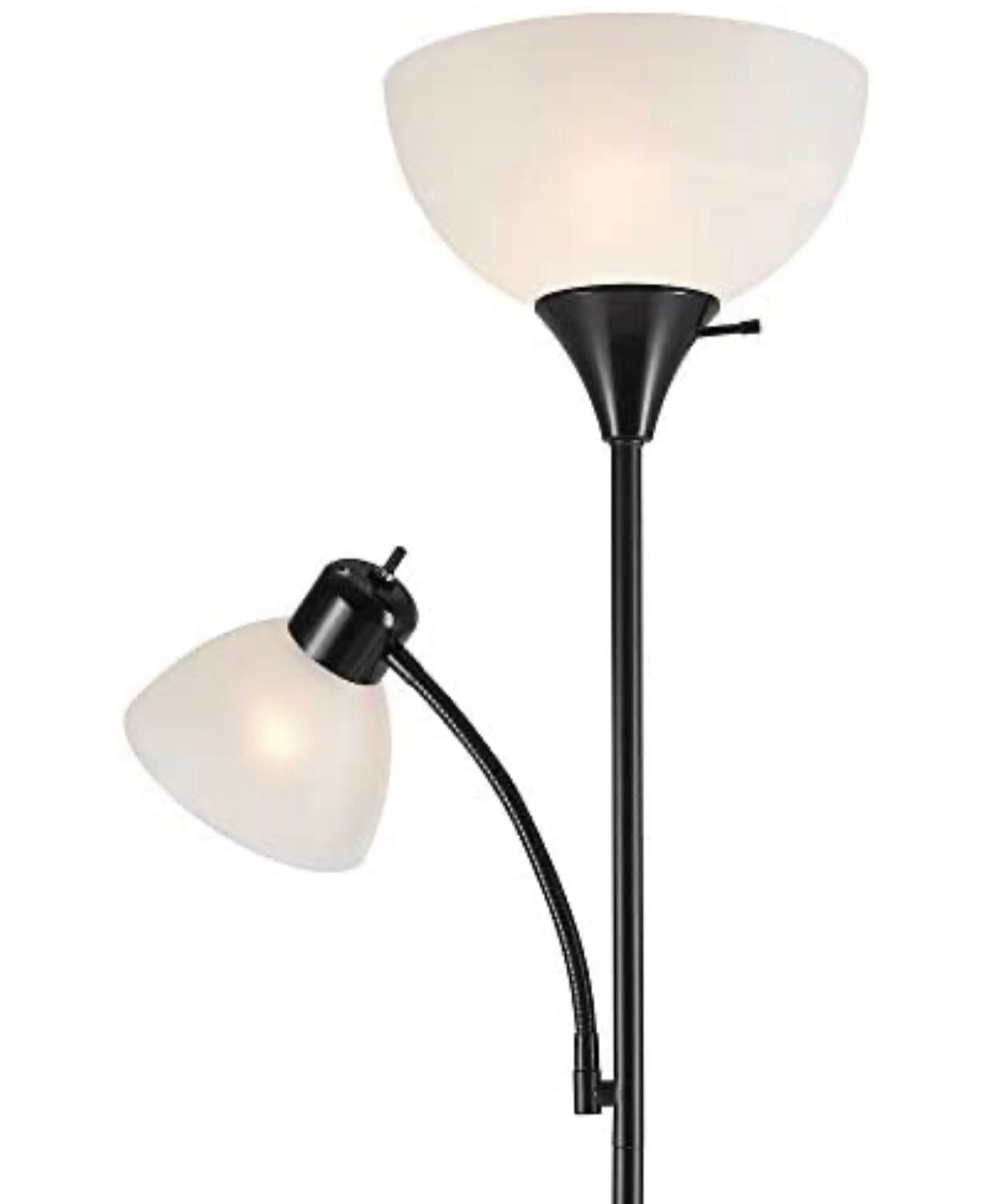 Torchiere Floor Lamp – High Brightness Torchiere Floor Lamp with 2 Reading Lights Lamps with Efficient LED - Outdoor Solar Outlet